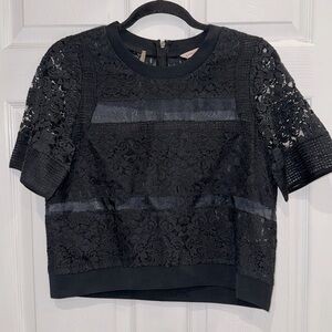 Rebecca Taylor Cropped Lace Top